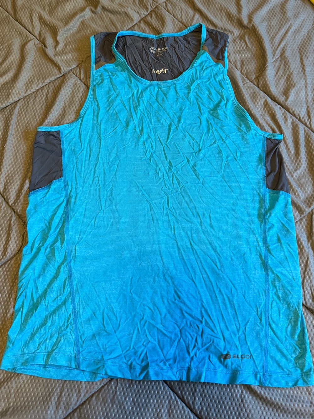 SUGOI Men’s Light Blue Running Singlet